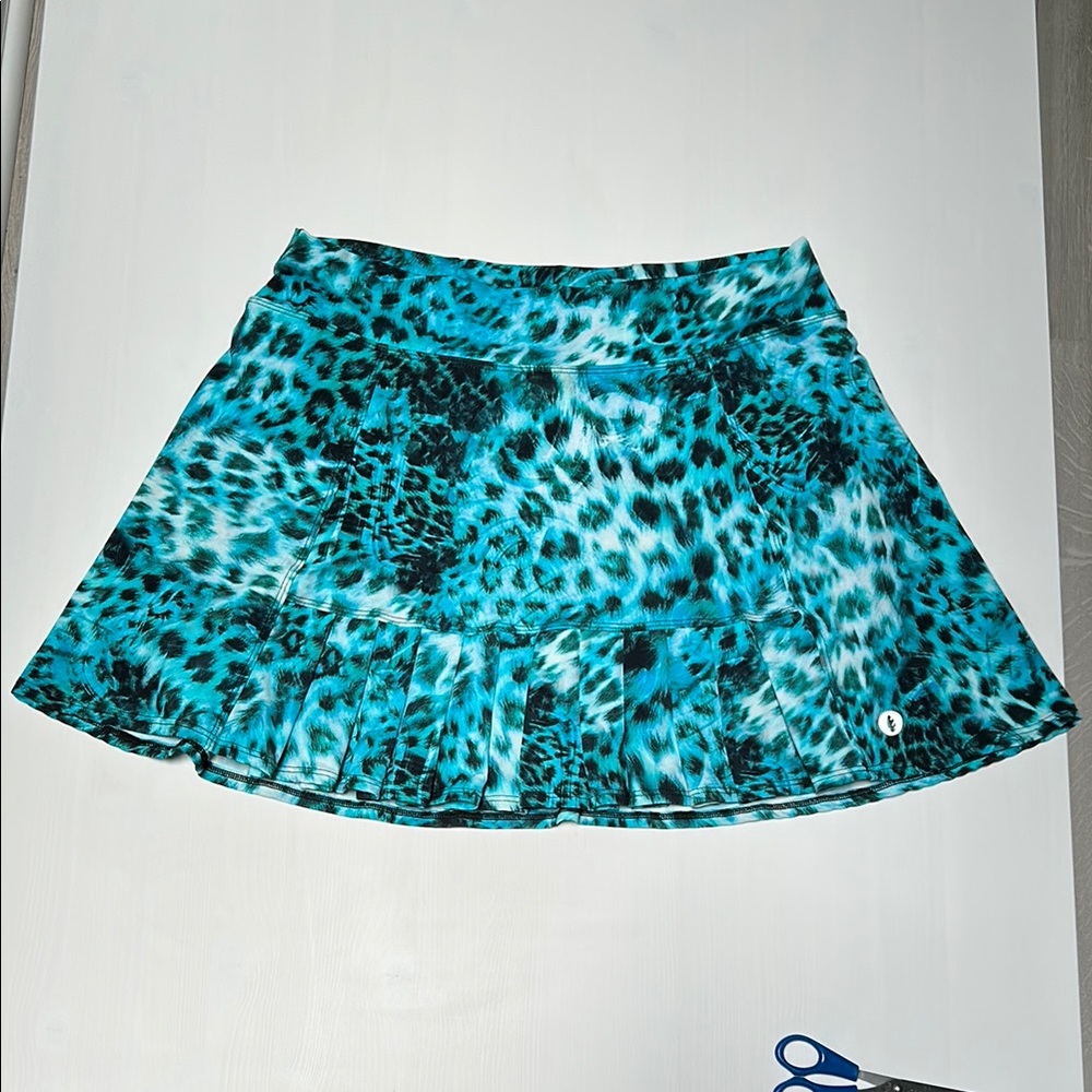 Dona Jo Leopard Print Skirt/Skort Tennis Golf Pickleball